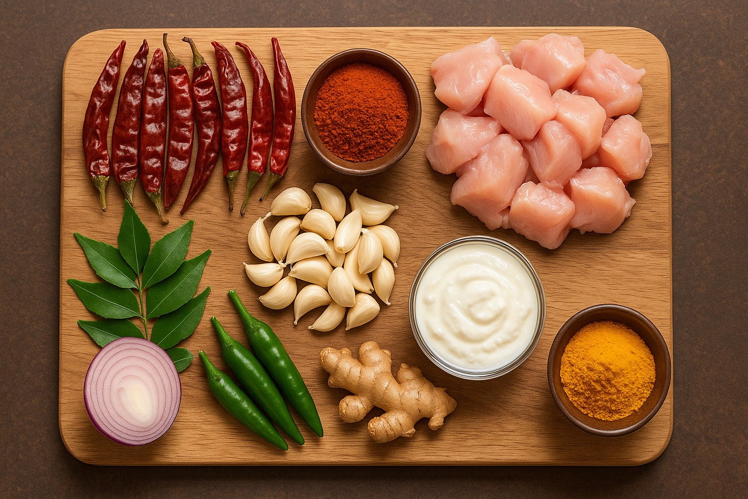 South Indian Garlic Chilli Chicken Ingredients